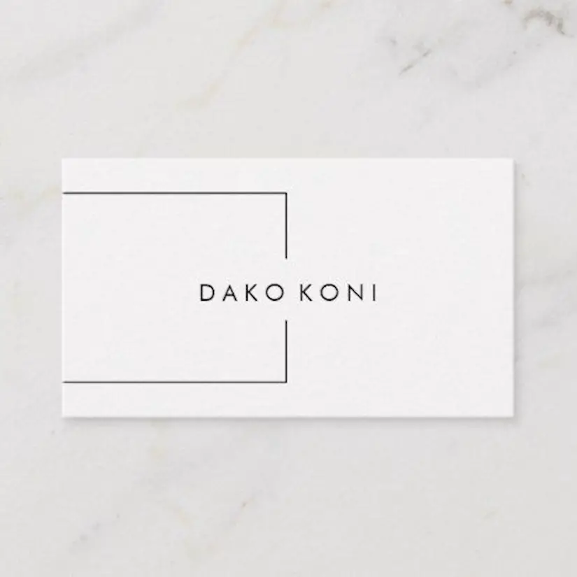 modern clean business card