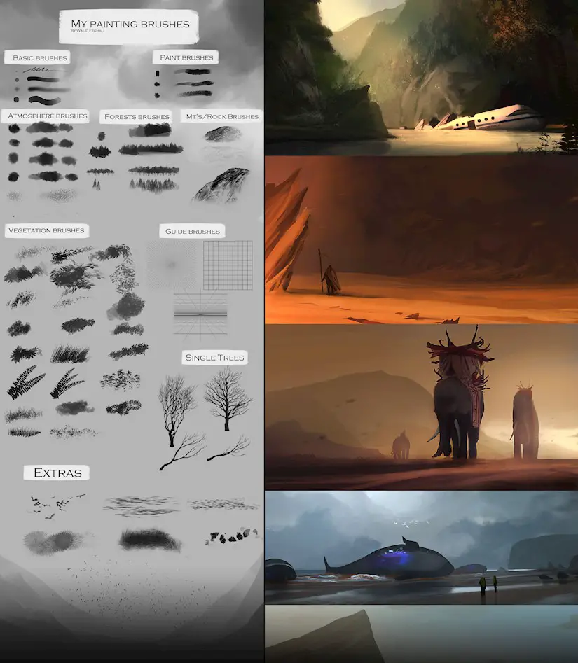 my painting brushes concept art speedpainting