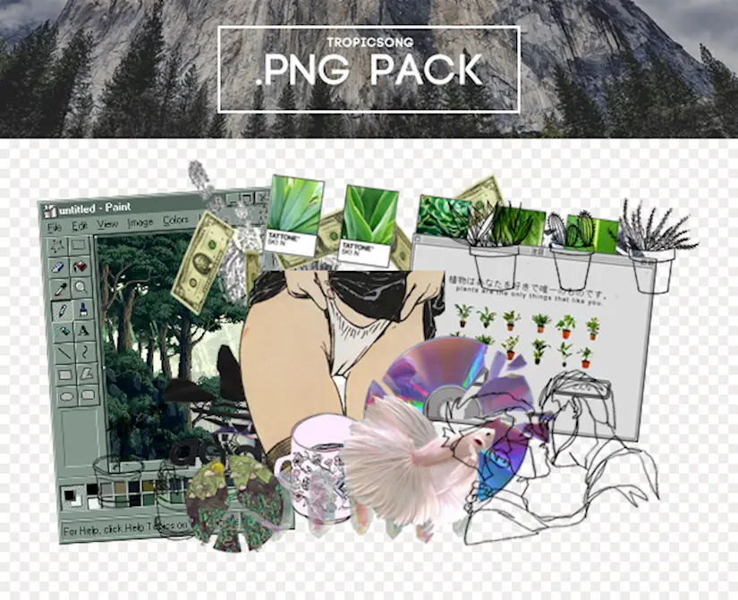 pale aesthetic pack png