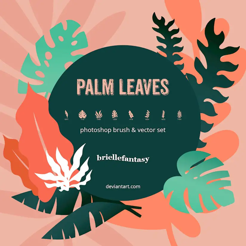 palm leaves brushes