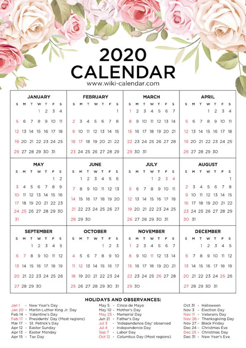 Featured image of post Floral Year At A Glance Calendar 2021 Free Printable - Please note that our 2021 calendar choose your sunday or monday start calendar and start planning an awesome year.