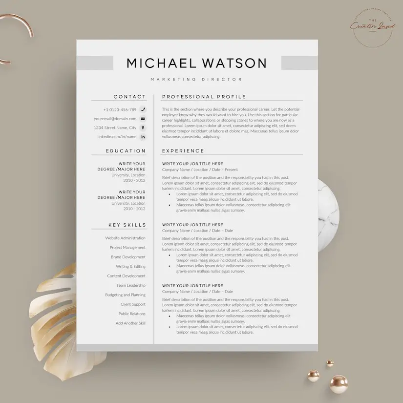 77 Free Creative Resume Templates to Download in 2020