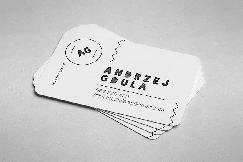 rounded business cards mockup