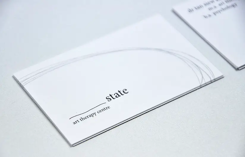simple white business cards
