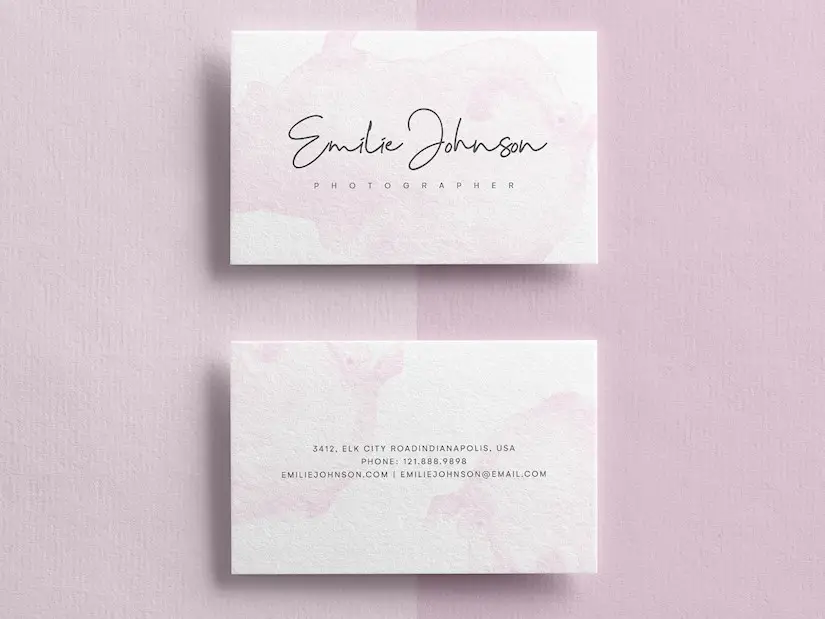 watercolor business cards professional
