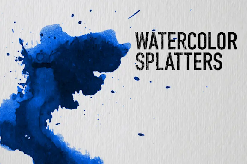 watercolor splatters photoshop brushes