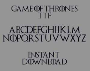 game of thrones alphabet font google docs