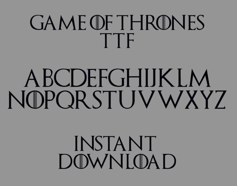 word game of thrones font