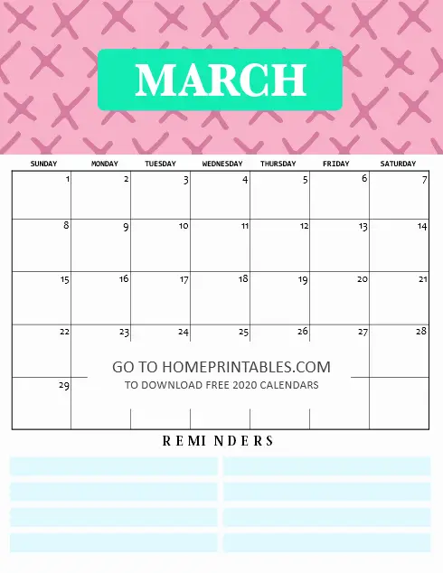 30 March 2020 Calendars You Can Download And Print