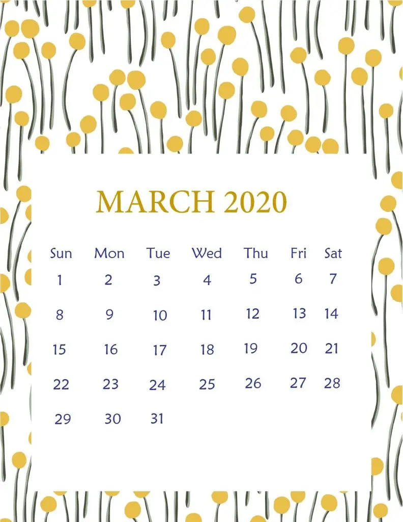 30 March 2020 Calendars You Can Download And Print