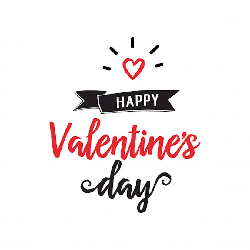 happy valentine day lettering heart image