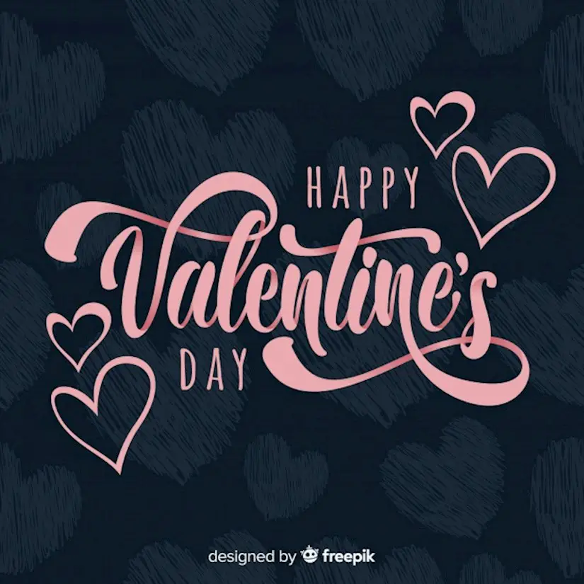 lettering valentine s day background