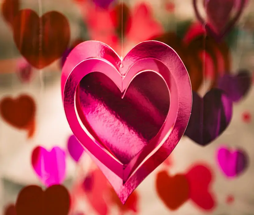 pink heart valentine image