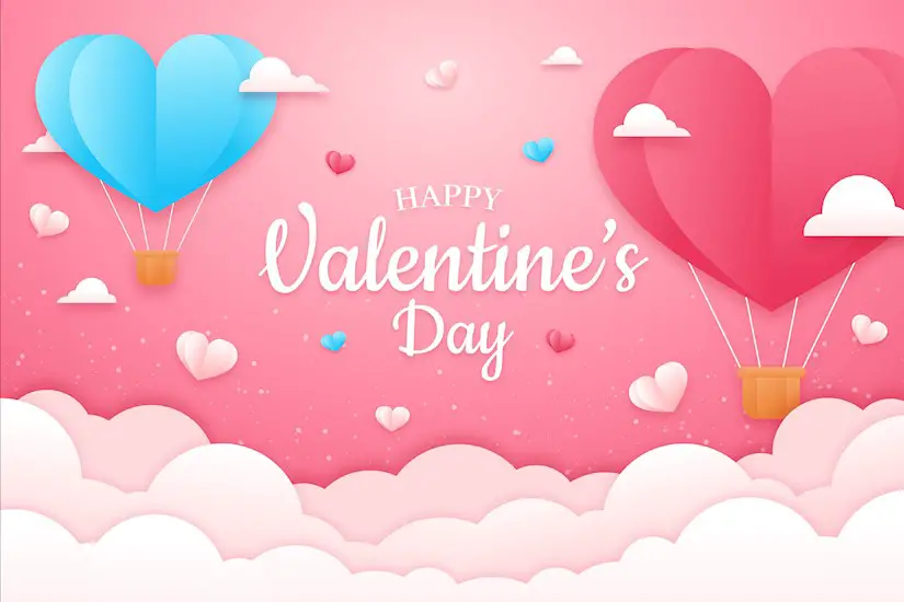 pink valentines day background concept paper style