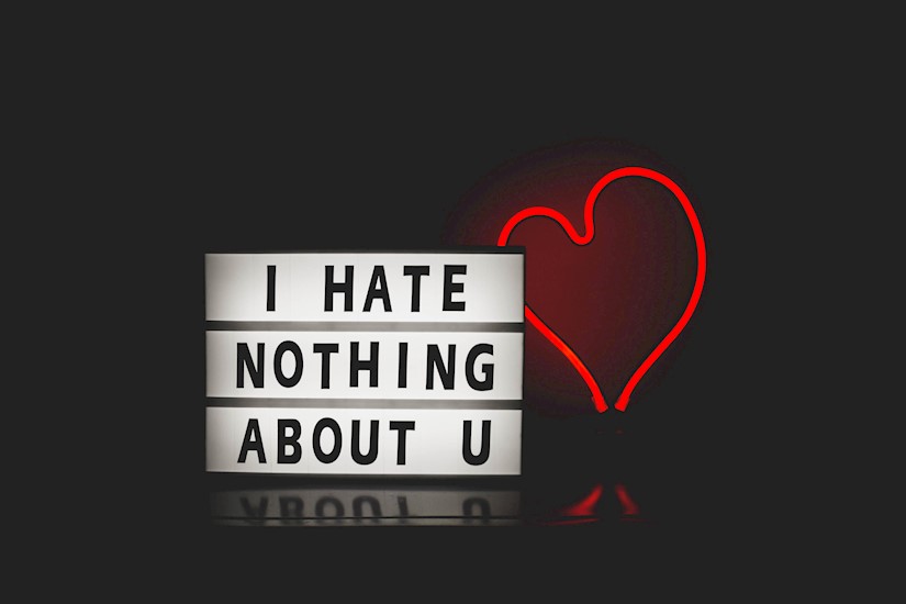 postcard i hate nothing about you valentine image