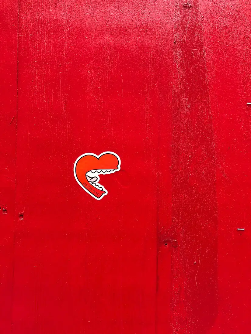 red sticker love valentine image