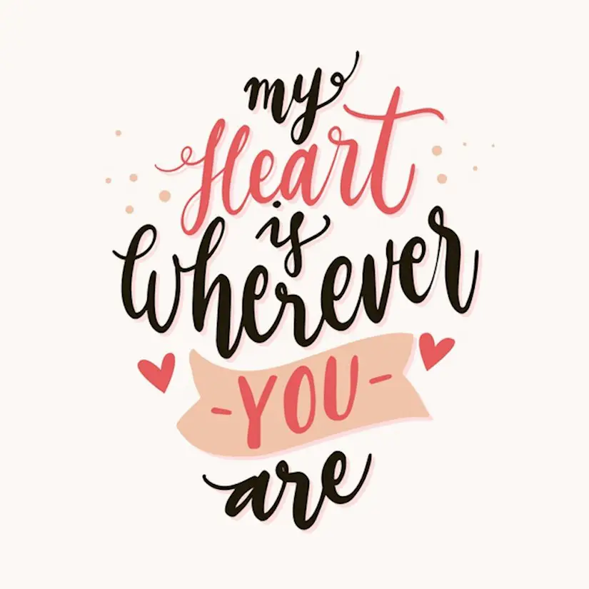 romantic lettering message valentine image