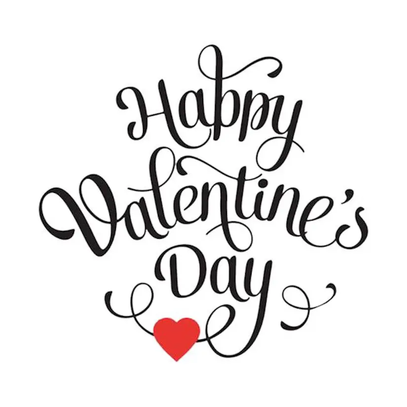 white clip art valentines day