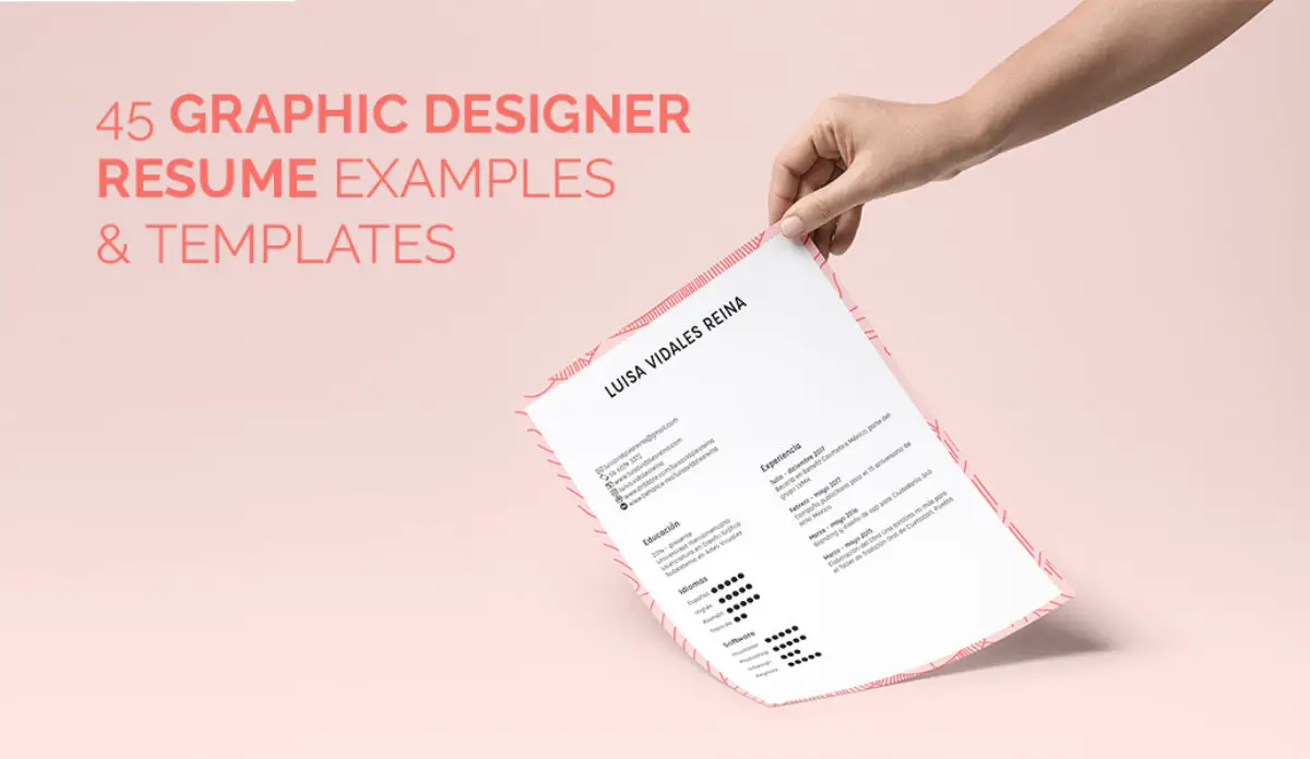 45 Creative Graphic Designer Resume Examples Templates Onedesblog