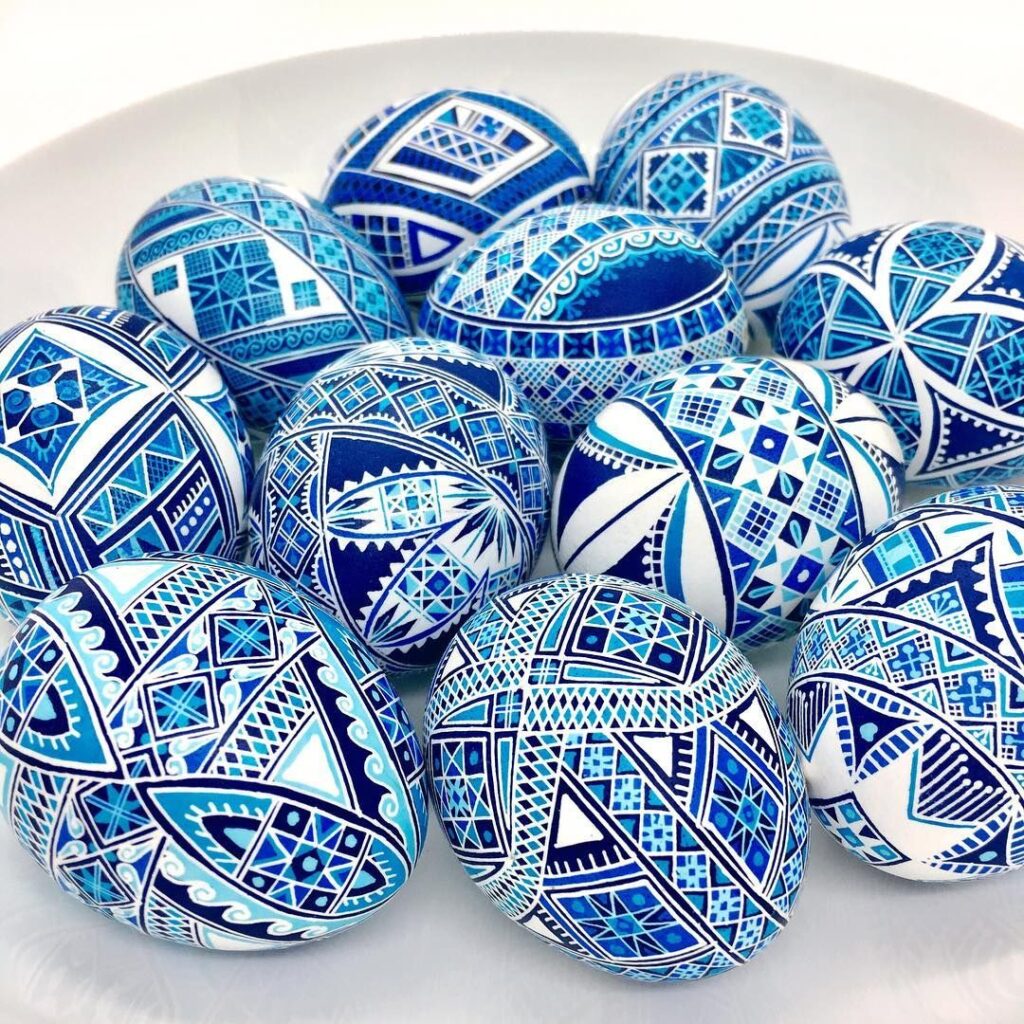 2 Pysanky Ukranian Easter Eggs