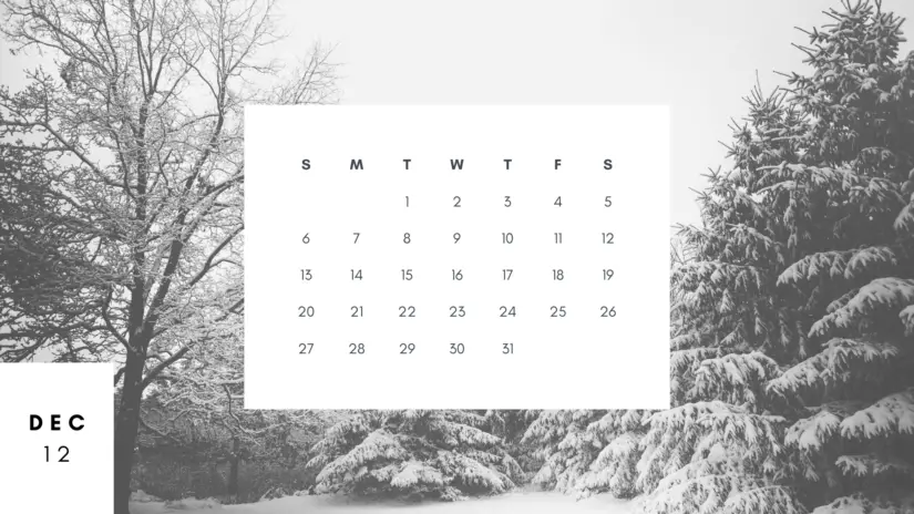 30 Free Printable December Calendars for Your Office