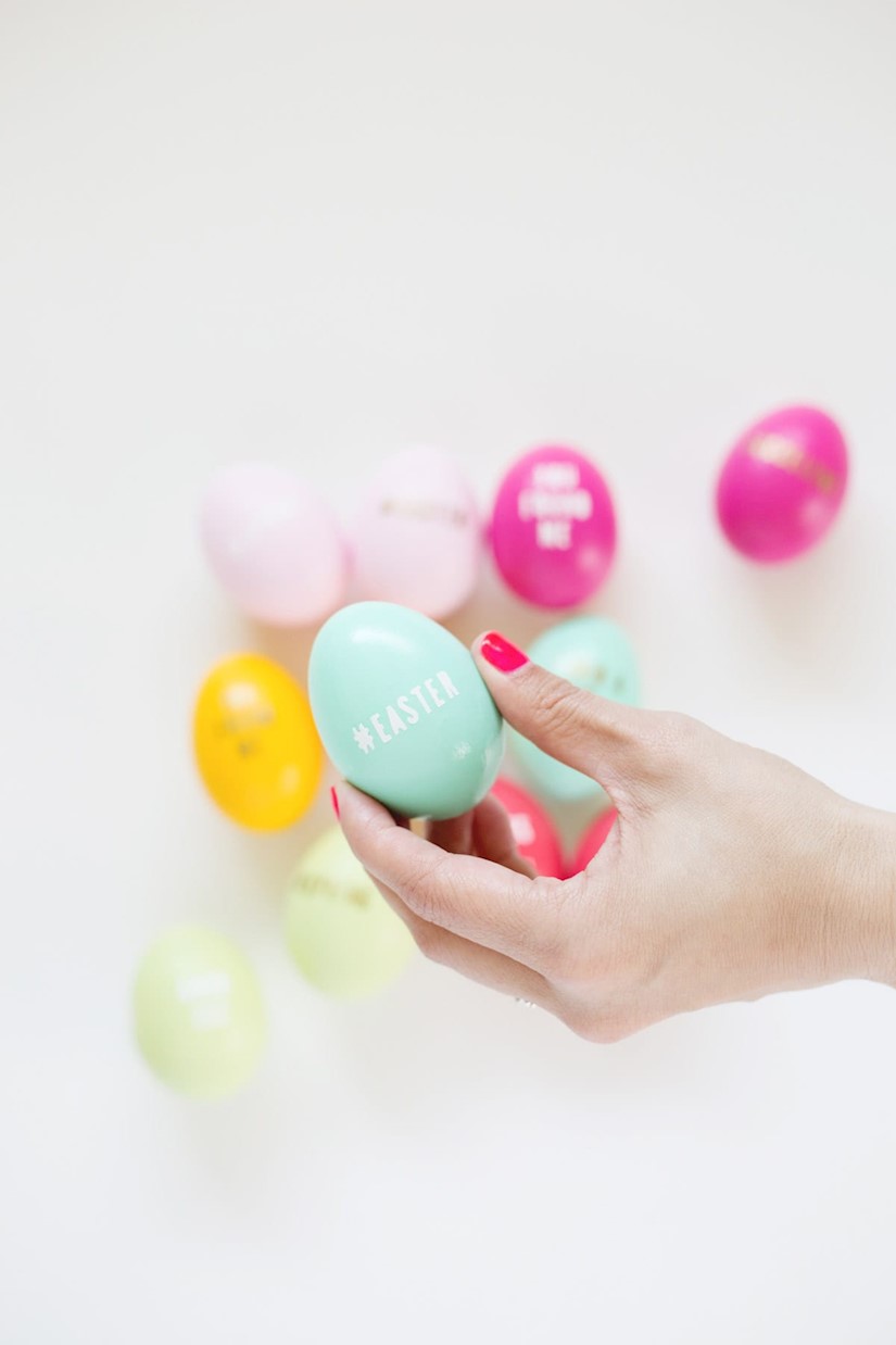 diy typography easter eggs