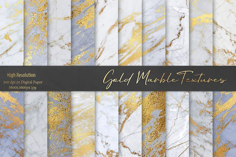 gold foil marble textures