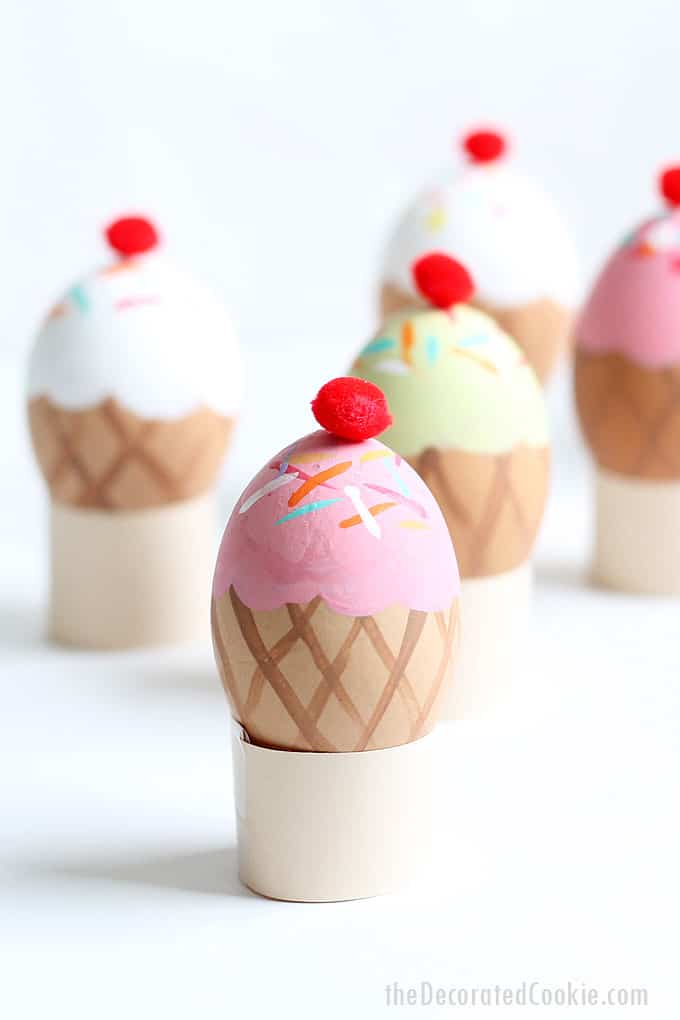 ice cream cone easter egg idea image