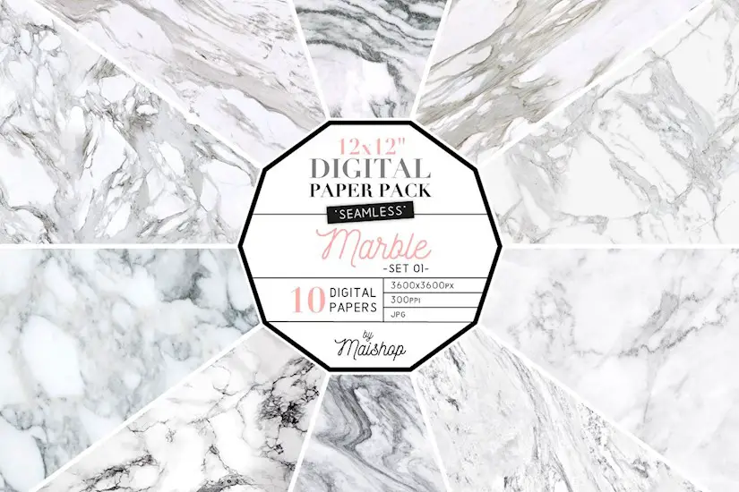 marble digital paper seamless