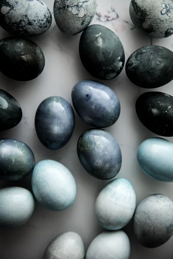 naturally dyed easter eggs