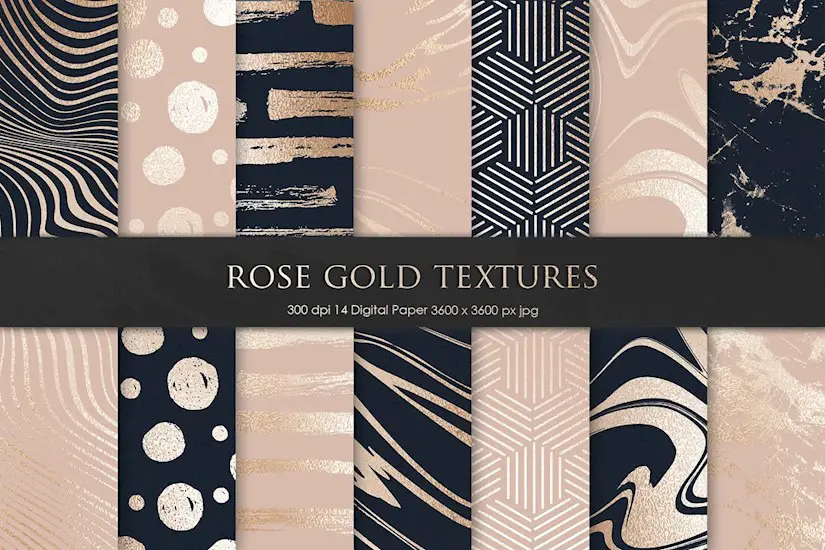 rose gold marble foil backgrounds