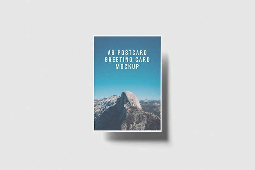 a6 portrait postcard flyer mockup