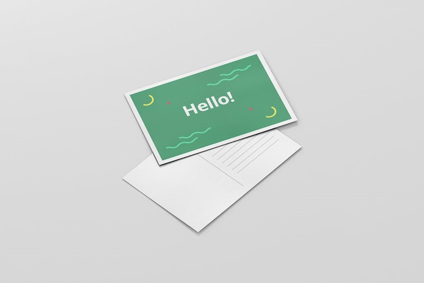 a6 postcard flyer mockup