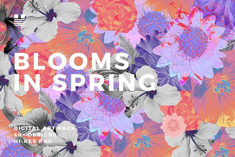 background blooms in spring