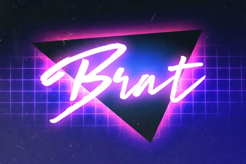 brat 80s font