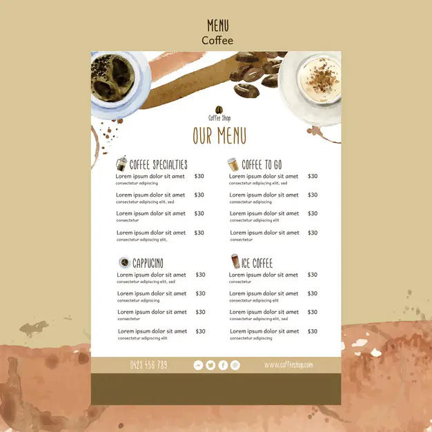 60 Best Menu Templates for Restaurants & Coffee Shops Onedesblog