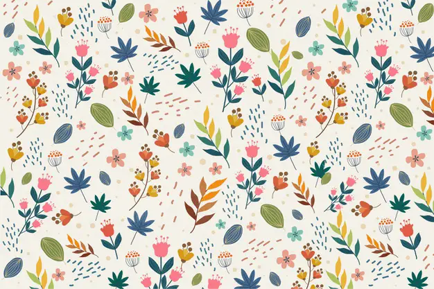 colorful ditsy floral print background