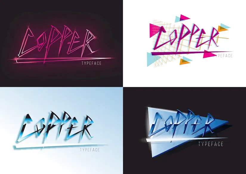 copper 80s font