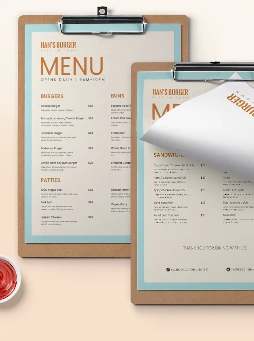 editable burger menu
