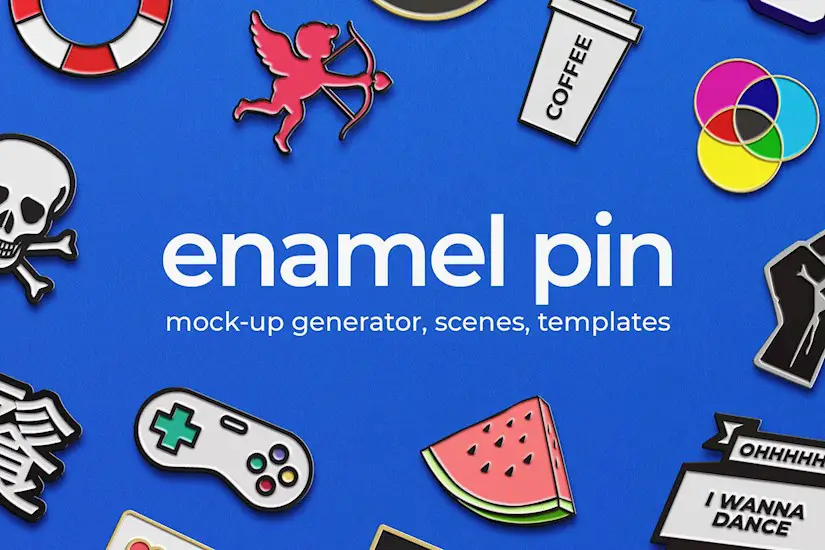 Download 39 Best Free Premium Enamel Pin Mockups Updated Onedesblog