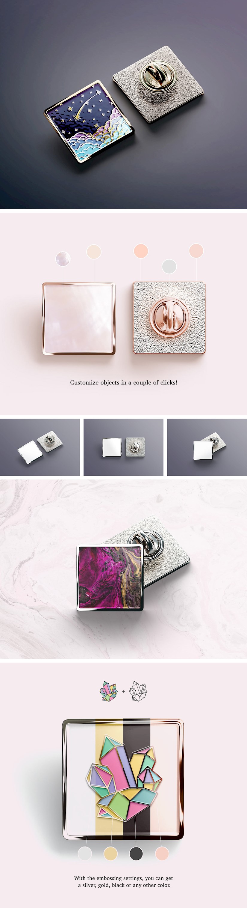 Download 20 Best Free & Premium Enamel Pin Mockups to Download - Onedesblog