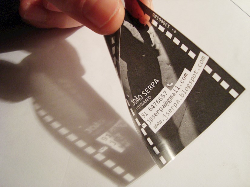 film business card videographer plastic