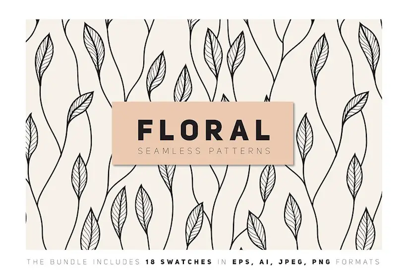 floral seamless patterns bundle