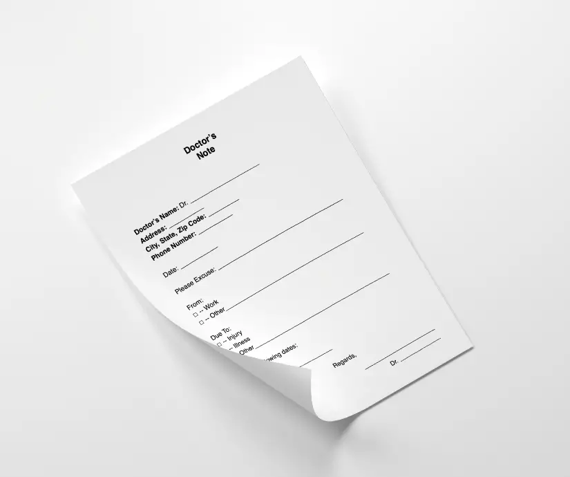 free blank doctors note template