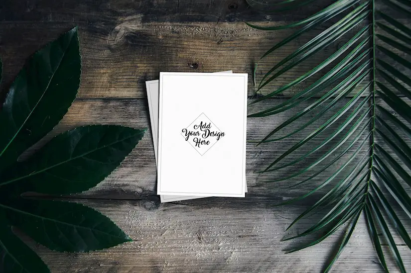 free postcard mockup set psd