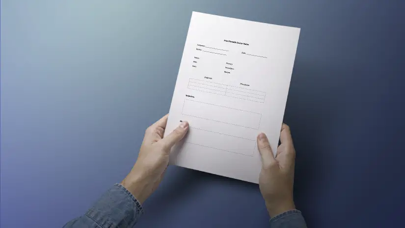 free printable doctor note word microsoft