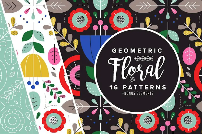 geometric floral patterns