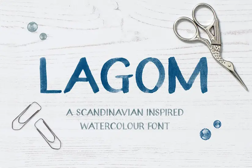 lagom watercolour display font