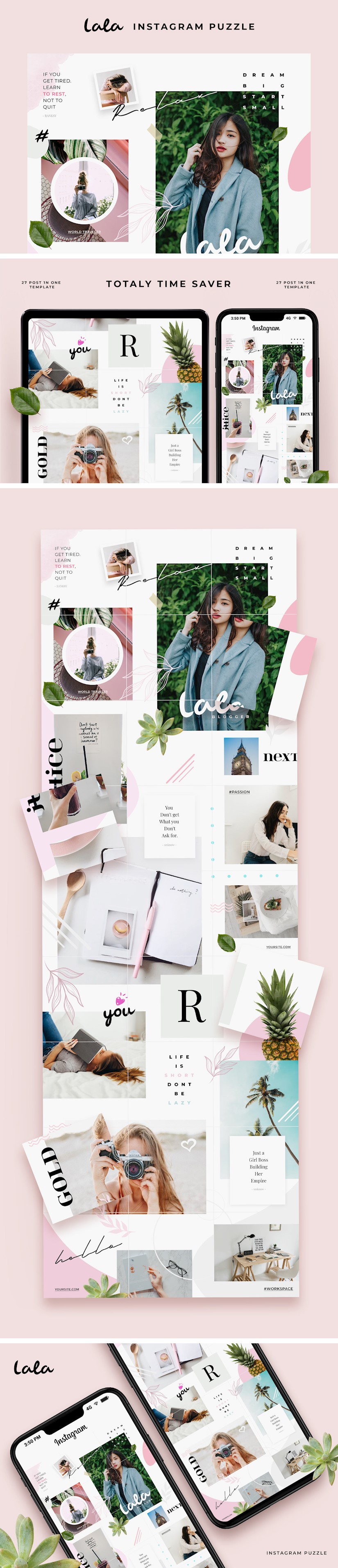 lala puzzle instagram templates