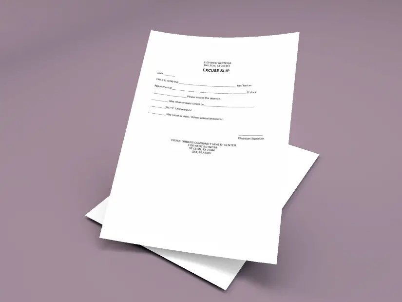 medical excuse note 1
